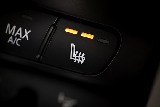 Stoelverwarming auto aan