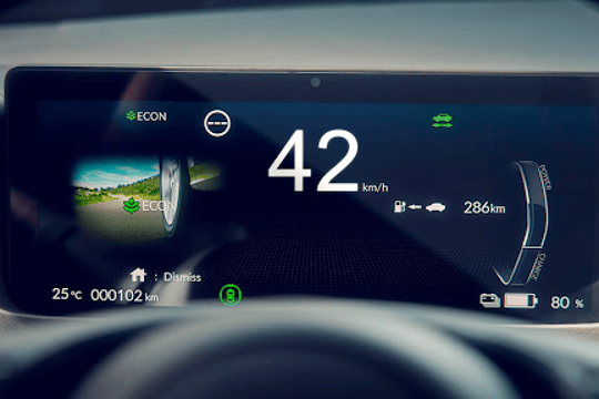 honda e-ny1 - digitaal bestuurdersdisplau