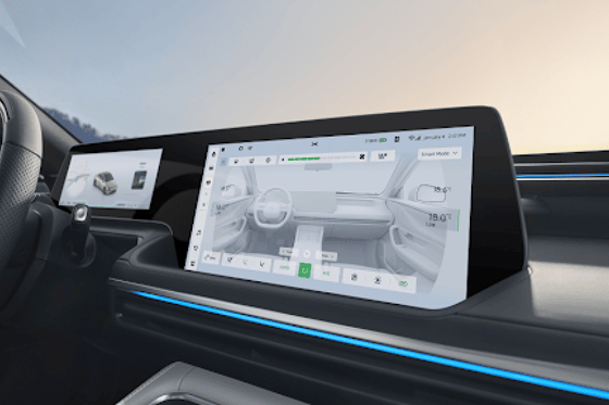 xpeng p7 - display en touchscreen