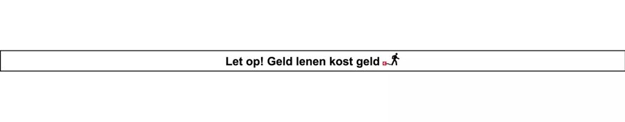Geld lenen kost geld - Munsterhuis