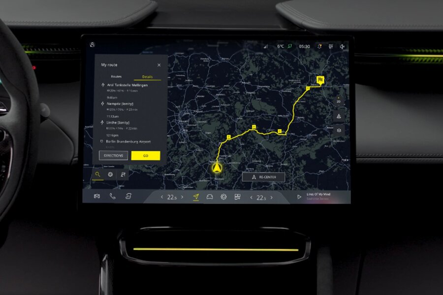 Lotus Charging - On the go - Route planning - Desktop