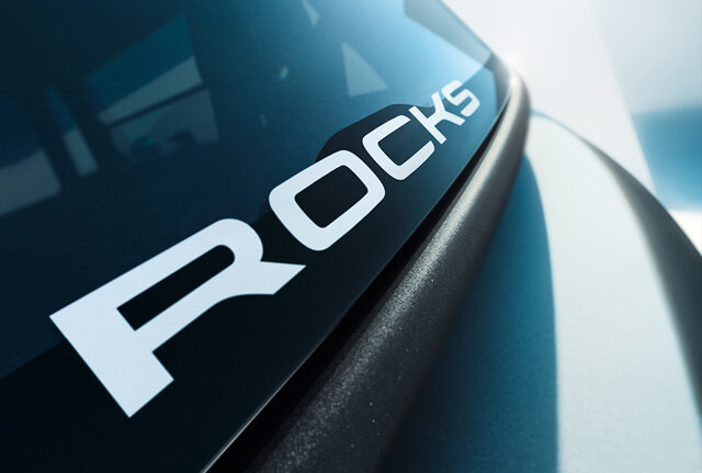 Logo Opel Rocks op de voorrruit