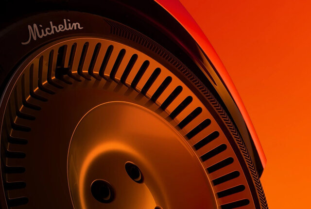 Aerodynamisch vormgegeven wiel met Michelin-band van de nieuwe Citroën 2CV